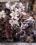 Nikolay Fechin Daisy and  lily oil painting artist